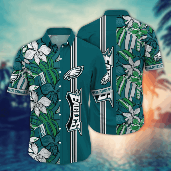 Philadelphia Eagles NFL Flower Hawaii Shirt  For Fans, Summer Football Shirts