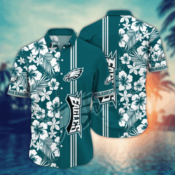 Philadelphia Eagles NFL Flower Hawaii Shirt  For Fans, Summer Football Shirts