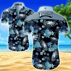 Philadelphia Eagles Nfl Hawaiian Graphic Print   Sleeve Hawaiian Shirt For Men Women