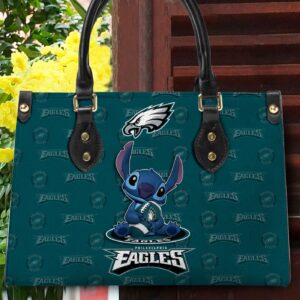 Philadelphia Eagles Stitch Women Custom Name Leather Hand Bag