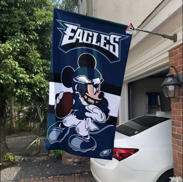 Philadelphia Eagles x Mickey Football Flag, NFL Premium Flag – House Garden Decor Gift