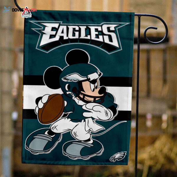Philadelphia Eagles x Mickey Football Flag, NFL Premium Flag – House Garden Decor Gift