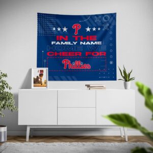 Custom Philadelphia Phillies Cheer Tapestry – Personalized Fan Decor