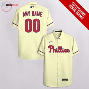 Custom Philadelphia Phillies Hawaiian Shirt - Personalized MLB Fan Gear
