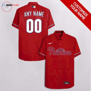Custom Red Philadelphia Phillies Hawaiian Shirt - Personalize Your Style!