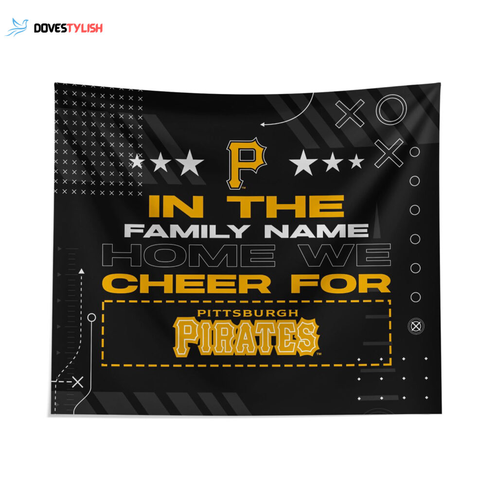 Pittsburgh Pirates Cheer Tapestry – Personalized Custom Decor for Fans
