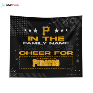 Pittsburgh Pirates Cheer Tapestry - Personalized Custom Decor for Fans