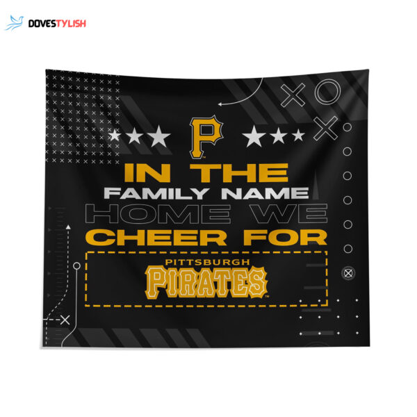 Pittsburgh Pirates Cheer Tapestry – Personalized Custom Decor for Fans