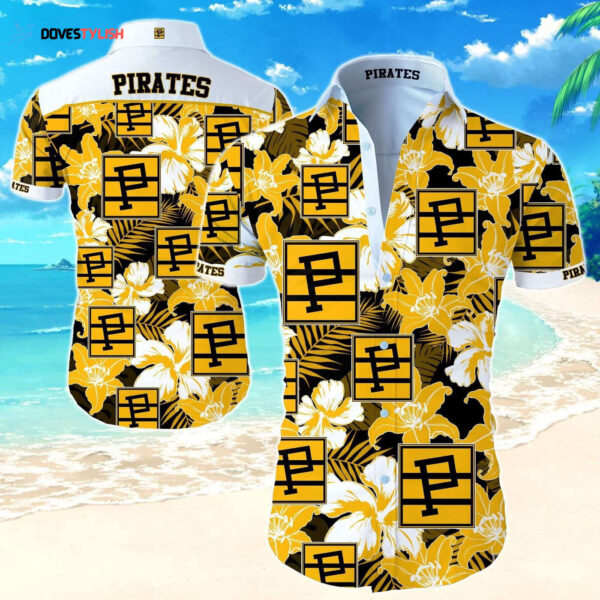 Pittsburgh Pirates Hawaiian Shirt: Men s Summer Beach Button Up Short Sleeve Hawaii Shirt