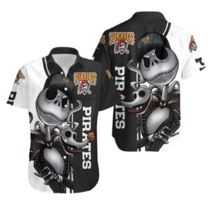 Pittsburgh Pirates Jack Skellington & Zero Hawaiian Shirt – Official MLB Merchandise