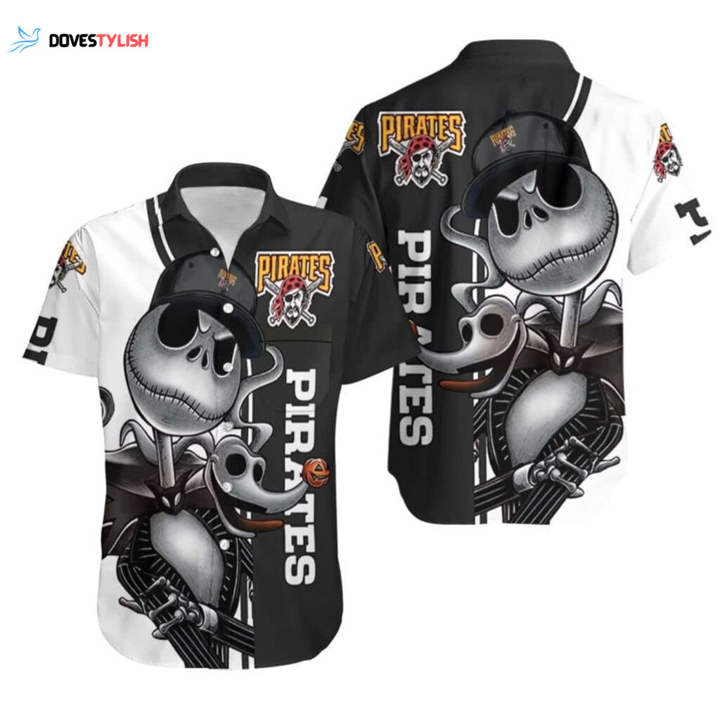 Pittsburgh Pirates Jack Skellington & Zero Hawaiian Shirt – Official MLB Merchandise