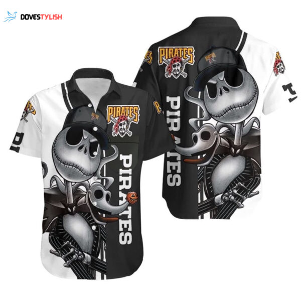 Pittsburgh Pirates Jack Skellington & Zero Hawaiian Shirt – Official MLB Merchandise