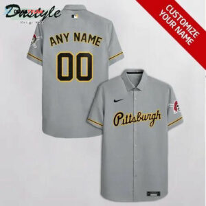 Custom Pittsburgh Pirates Grey Hawaiian Shirt - Personalize Your Style!