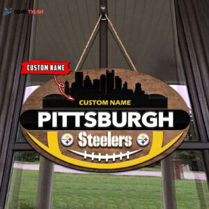 Pittsburgh Steelers 2 Layers Wooden Sign - Home Decor Gift