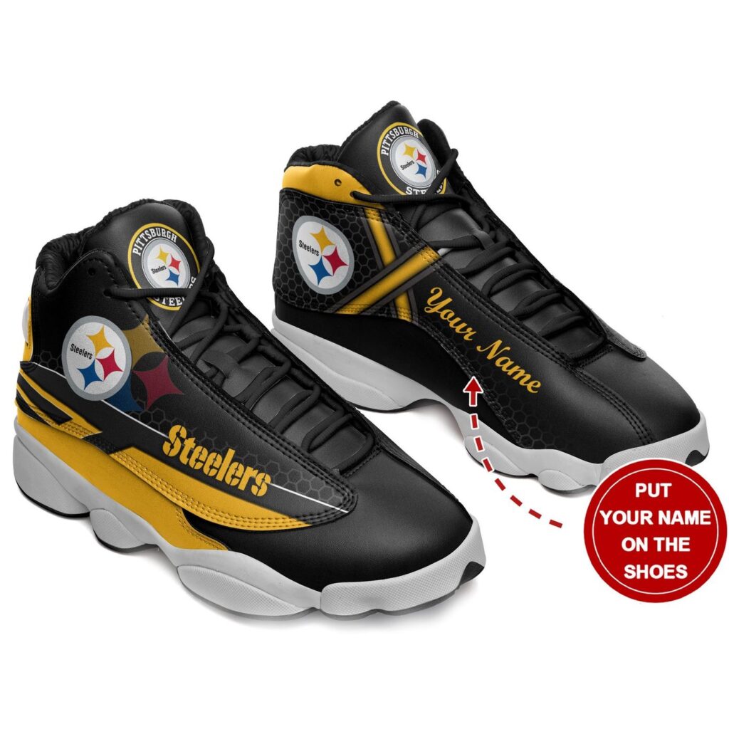 Personalized Pittsburgh Steelers Air Jordan 13 Sneakers – Custom Name Design Personalized Pittsburgh Steelers Air Jordan 13 Sneakers – Custom Name Design