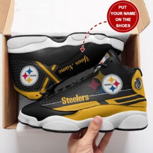 Personalized Pittsburgh Steelers Air Jordan 13 Sneakers – Custom Name Design