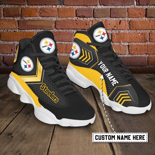 Personalized Pittsburgh Steelers Custom Name Air Jordan 13 Sneakers – Size 14