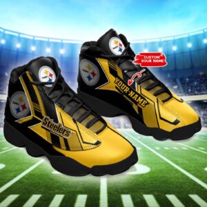Personalized Pittsburgh Steelers Air Jordan 13 Sneakers – Custom Name Option