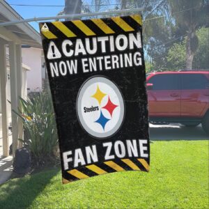 Pittsburgh Steelers Fan Zone Flag, NFL Welcome Sport Flag – House Garden Decor Gift