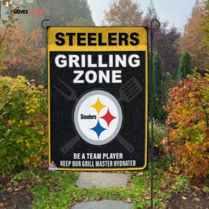Pittsburgh Steelers Grilling Zone Flag, Steelers Football Fans BBQ Flag - House Garden Decor Gift