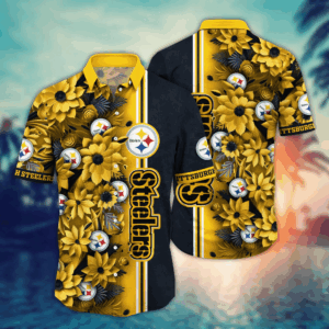 Pittsburgh Steelers NFL Flower Hawaii Shirt  For Fans, Custom Summer Football Shirts