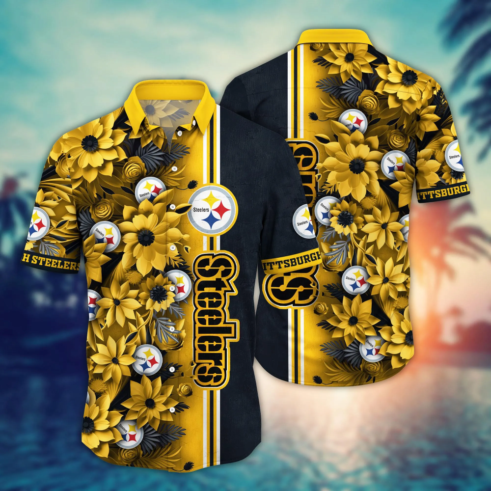 Pittsburgh Steelers NFL Flower Hawaii Shirt For Fans, Custom Summer Football Shirts Pittsburgh Steelers NFL Flower Hawaii Shirt For Fans, Custom Summer Football Shirts