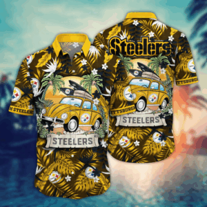 Pittsburgh Steelers NFL Flower Hawaii Shirt   For Fans, Summer Football Shirts
