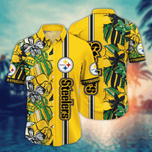 Pittsburgh Steelers NFL Flower Hawaii Shirt   For Fans, Summer Football Shirts