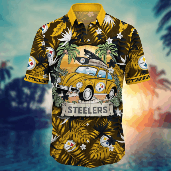 Pittsburgh Steelers NFL Flower Hawaii Shirt   For Fans, Summer Football Shirts