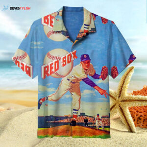 Vintage Boston Red Sox Hawaiian Shirt - Retro MLB Baseball Fan Apparel
