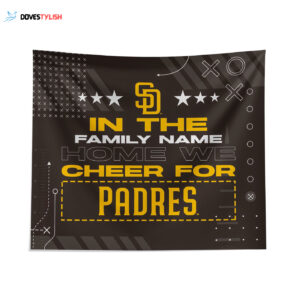 Personalized San Diego Padres Cheer Tapestry - Custom Fan Decor