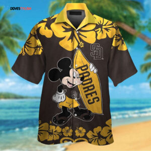 San Diego Padres Mickey Mouse Hawaiian Shirt Set for Men Women Kids