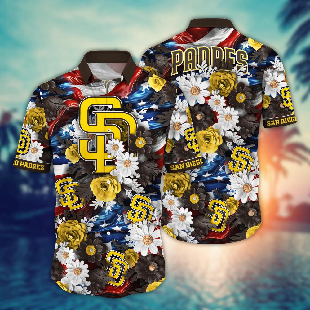 San Diego Padres MLB Hawaii Shirt Independence Day, Summer Shirts