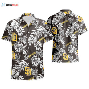 2023 San Diego Padres Tropical Flower Hawaiian Shirt Summer Style