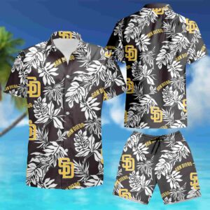 2023 San Diego Padres Tropical Flower Hawaiian Shirt Summer Style