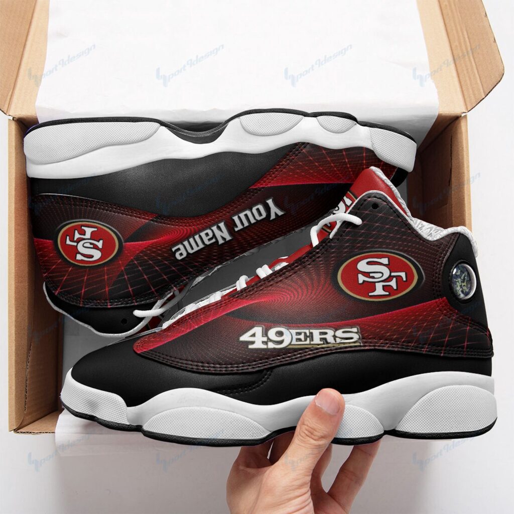 Custom San Francisco 49ers Air Jordan 13 Sneakers Personalize Your Name Today Custom San Francisco 49ers Air Jordan 13 Sneakers Personalize Your Name Today
