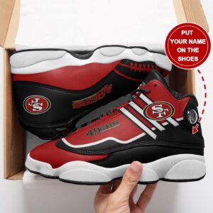 Personalized San Francisco 49ers Air Jordan 13 Sneakers - Custom Name Option