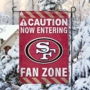 San Francisco 49ers Fan Zone Flag, NFL Welcome Sport Flag – House Garden Decor Gift