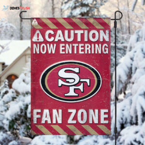 San Francisco 49ers Fan Zone Flag, NFL Welcome Sport Flag - House Garden Decor Gift