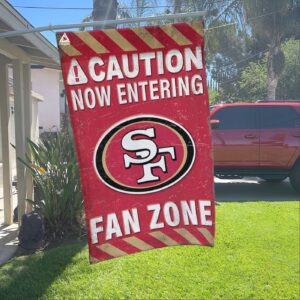 San Francisco 49ers Fan Zone Flag, NFL Welcome Sport Flag - House Garden Decor Gift 3