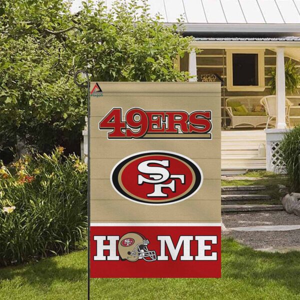San Francisco 49ers Football Flag, Sourdough Sam Mascot Personalized Football Fan Welcome Flags, Custom Family Name NFL Decor – House Garden Decor Gift