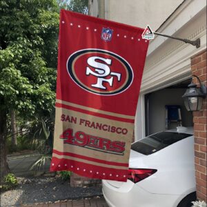 San Francisco 49ers Football Team Flag, NFL Premium Two-sided Vertical Flag - House Garden Decor Gift 3