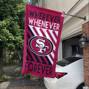 San Francisco 49ers Forever Fan Flag, NFL Sport Fans Outdoor Flag – House Garden Decor Gift