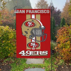 San Francisco 49ers Helmet Vertical Flag, 49ers NFL Outdoor Flag – House Garden Decor Gift