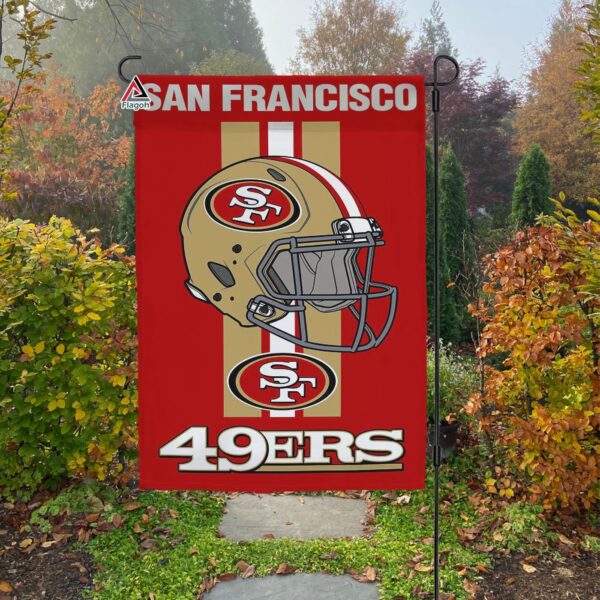 San Francisco 49ers Helmet Vertical Flag, 49ers NFL Outdoor Flag – House Garden Decor Gift