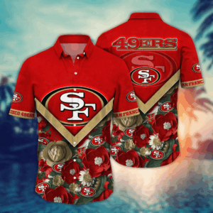 San Francisco 49ers NFL Flower Hawaii Shirt  For Fans, Custom Summer Football Shirts