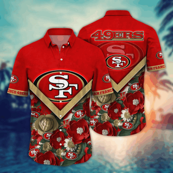 San Francisco 49ers NFL Flower Hawaii Shirt  For Fans, Custom Summer Football Shirts