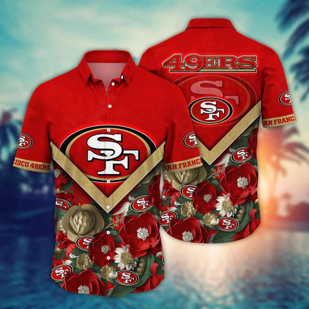 San Francisco 49ers NFL Flower Hawaii Shirt  For Fans, Custom Summer Football Shirts