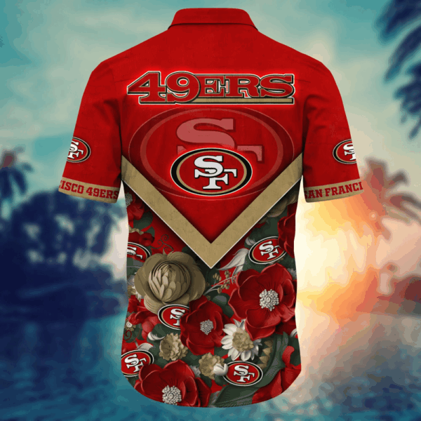 San Francisco 49ers NFL Flower Hawaii Shirt  For Fans, Custom Summer Football Shirts