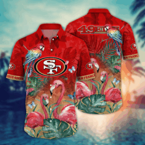 San Francisco 49ers NFL Flower Hawaii Shirt   For Fans, Summer Football Shirts